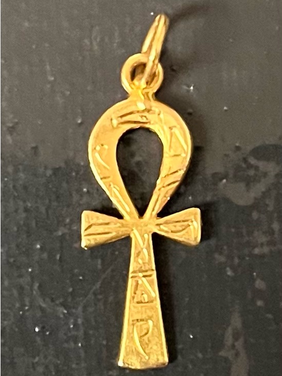 14 Kt Gold Ankh Pendant Charm  Women Jewelry